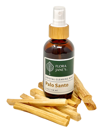 palo santo sticks and oil bottle